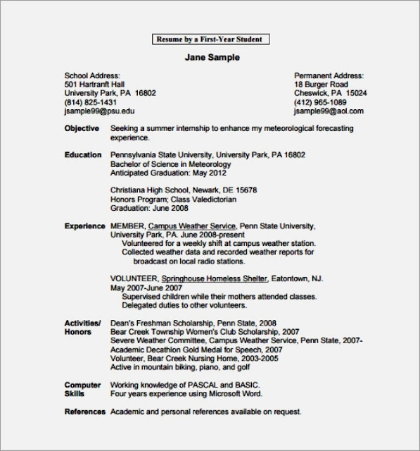 My 1st resume